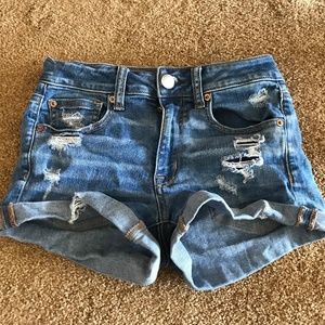 American Eagle Denim Shorts Distressed Size 2